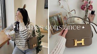 hermes unboxing: constance 18 bag! what fits inside, mod shots, etc. | ft. Luxe Du Jour