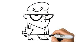 How to DRAW DEXTER Easy Step by Step Drawing Cartoon Character