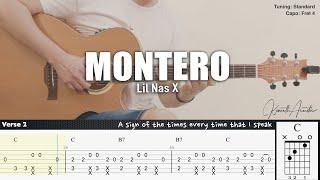 MONTERO (Call Me By Your Name) - Lil Nas X | Fingerstyle Guitar | TAB + Chords + Lyrics