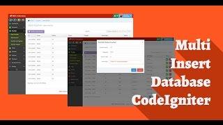 Tutorial CodeIgniter Multi Insert Data Ke Database