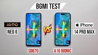 iPhone 14 Pro Max vs iQOO Neo 6 Pubg Test, Heating and Battery Test | Shocked 