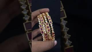 One Gram gold Ruby bangles #shorts #onegramgoldjewellery #rubystone #shortsviral