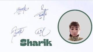 Sharik name signature with arooj