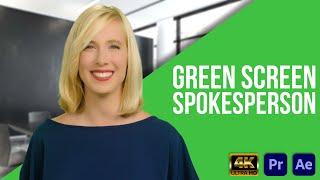 Green screen presenter gig. Fiverr spokesperson female video.