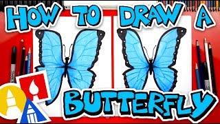 How To Draw Butterfly Emoji Realistic (Blue Morpho) 