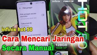 Cara mencari jaringan manual di hp Infinix hot 50, hot 50i, hot 50 Pro