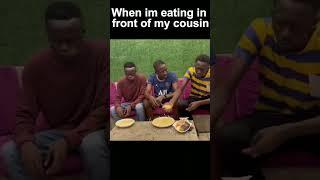 in front on my cousin's funny video