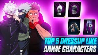 BEST ANIME DRESS COMBINATION FREE FIRE  | TOP 5 ANIME DRESS COMBINATION IN FREE FIRE | MUST WATCH