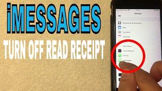   How To Turn Off Read Receipt On iPhone iMessages 