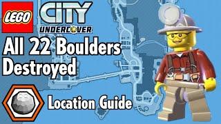 LEGO City Undercover - All 22 Boulders Destroyed (Location Guide) Unlock - Barney Greenschist