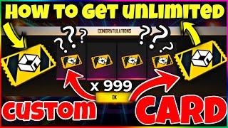 HOW TO GET FREE UNLIMITED CUSTOM ROOM CARD IN FREE FIRE || CLAIM FREE CUSTOM CARD | CUSTOM CARD 2022