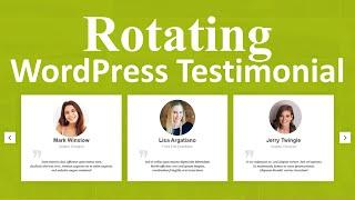 How to Add Rotating Testimonials in WordPress | How to Create Testimonials from WordPress