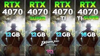 RTX 4070 vs RTX 4070 SUPER vs RTX 4070 Ti vs RTX 4070 Ti SUPER in Indiana Jones