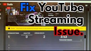 YouTube Not Receiving Enough Video | OBS Studio Setting For Low Internet Connections