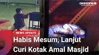 Terekam CCTV Pasangan Remaja Mesum di Masjid dan Bobol Kotak Amal