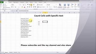 Count Cells with Specific text