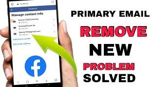 How to remove primary email in facebook | You can't manage your security settings now problem