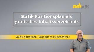 Statik Positionsplan als grafisches Inhaltsverzeichnis