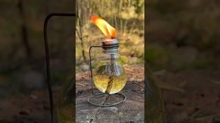  Survival Skills: Awesome Bushcraft Oil Lamp  #survival #camping #outdoors #lifehack #bushcraft