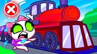  On a Train Adventures  Learn Safety Rules for Kids  by Purr Purr 