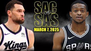 Sacramento Kings vs San Antonio Spurs Full Game Highlights - March 7, 2025 | NBA Regular Season