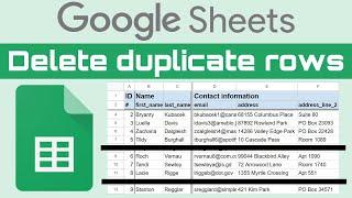 How to quickly delete ALL duplicate rows of data in Google Sheets!