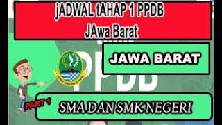 Jadwal PPDB Jawa Barat 2021 tahap 1