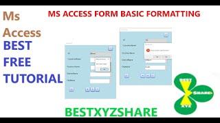 Part-3 Ms Access form basic formatting or setting