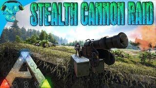 World War ARK - The Ultimate Stealth Raid with CANNONS Toppling the Enemy Tower! E10