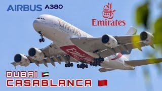 EMIRATES Airbus A380  Dubai to Casablanca  [FULL FLIGHT REPORT]