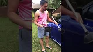 how to remove a car dent with boiling water and a plunger #shorts #diy