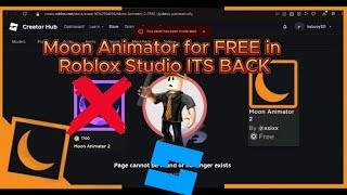 How to Get Moon Animator for FREE in Roblox Studio ITS BACK 2024/2025