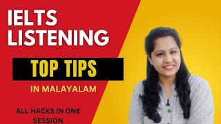 IELTS LISTENING| TOP TIPS FOR ALL QUESTION TYPES IN MALAYALAM #ieltslistening #listeningieltstest