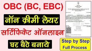 OBC non-creamy layer certificate online kaise banaye | BC, EBC Non-Creamy Layer Certificate Online