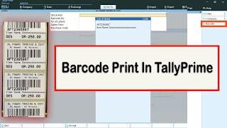 BARCODE PRINT IN TALLY PRIME