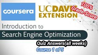 Introduction to Search Engine Optimization Coursera Quiz Answers (Week1-4) - All Quiz 100% Score