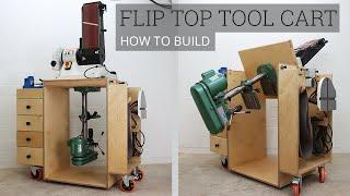 Flip-Top Tool Stand with integrated cable management | Mobile Workstation
