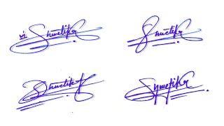 Today I made 4 stylish signature for Shwetika ️ #signaturestyle #firstkalakar