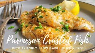 CRUSTED PARMESAN FISH (LOW CARB/KETO FRIENDLY)