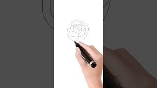 How to Draw a Rose Easy #arttutorial #beedrawing #howtodraw