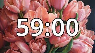 59 Minutes Timer with Music | Spring Timer