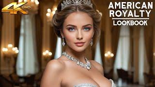 American Royalty Lookbook: AI Beauty & Majestic Gowns [4K] Exclusive Fashion Trends Unveiled