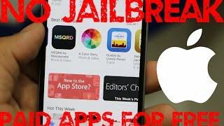 HOW TO GET PAID APPS FOR FREE - NO JAILBREAK - NO COMPUTER - IPHONE, IPAD, IPOD TOUCH