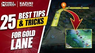 25 BEST TIPS & TRICKS FOR GOLD LANER IN 2024 | MLBB GOLD LANE GUIDE