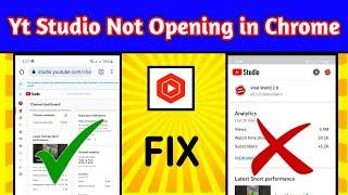 How to Fix Yt Studio Not Opening in Chrome | Problem fixed