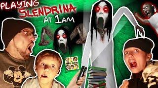 SLENDRINA @ 1am! GURKEY! Granny's Grandaughter in the Cellar Basement! (FGTEEV @ Night)