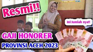 Gaji Honorer Provinsi Aceh Tahun 2023 | Resmi Dari Kementerian keuangan