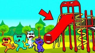 TOBOGAN PARA NIÑOS DEVORADOR VS BEBÉS CRAFTYCORN CATNAP DOGDAY BUBBAPHANT Poppy Playtime 3 Animación