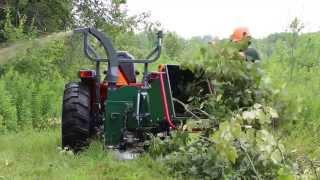 Woodland Mills WC88 8" PTO Wood Chipper In Action