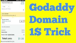 Godaddy domain 1 dollar trick || how to buy godaddy domain in cheap price